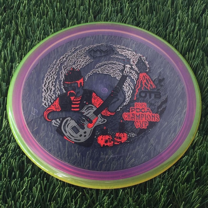 Axiom Prism Proton Soft Pyro with OTB Champions Cup 2025 – Sonic Eruption by Ripper Studios Stamp – 178g – Green Rim Purple