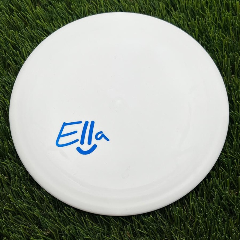 Discmania D-Line Flex 2 Glow FD with Ella Smiley Face – Ella Hansen Stamp – 176.3g – White