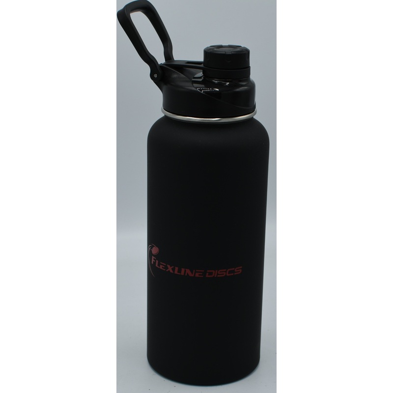 Flexline DIscs Logo (Rubberized Stainless Steel Water Bottle)