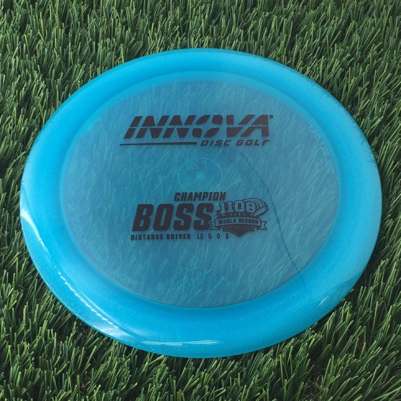 Innova Champion Boss with Burst Logo Stock 1108 Feet World Record Stamp – 171g – Translucent Blue