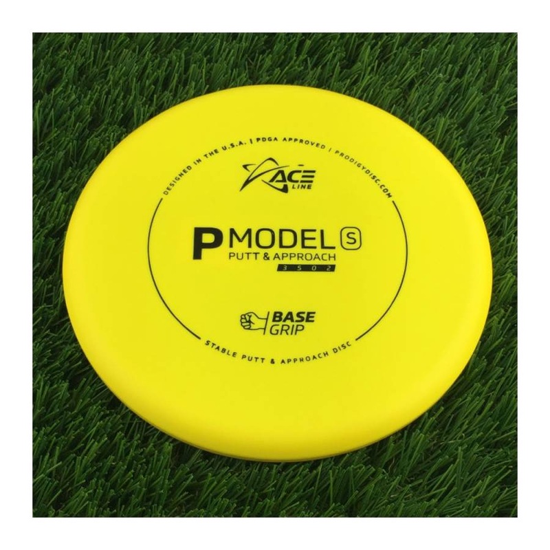 Prodigy Ace Line Basegrip P Model S with Cale Leiviska 2021 Bottom Stamp Stamp – 145g – Solid Yellow