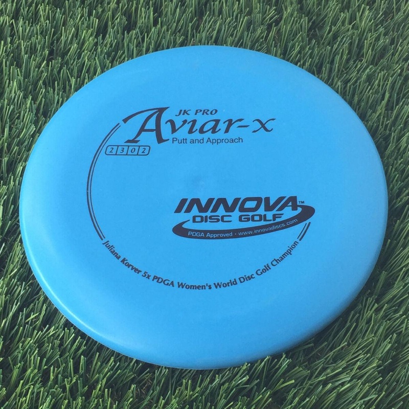 Innova Pro JK Aviar-x with Juliana Korver 5x PDGA Women’s World Disc Golf Champion Stamp – 168g Blue