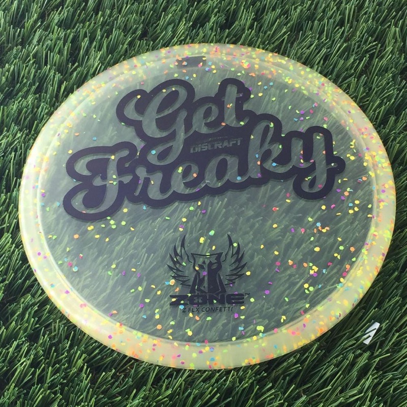 Discraft Elite Z FLX Confetti Zone with Get Freaky Dark Horse Brodie Smith Stamp – 174g – Clear Pale Orange