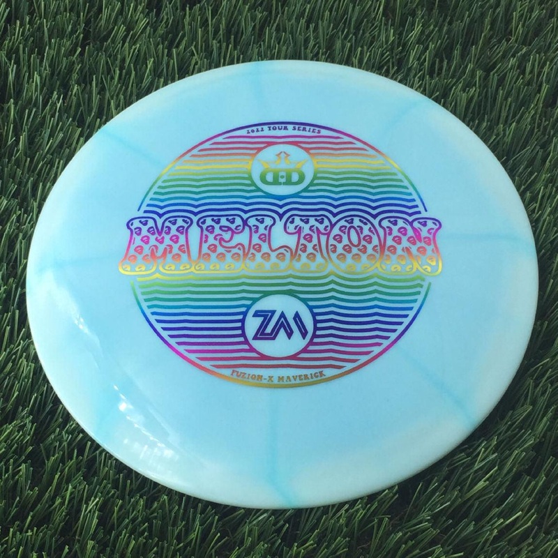 Dynamic Discs Fuzion-X Burst Maverick with Zach Melton 2022 Tour Series Stamp – 173g Blue