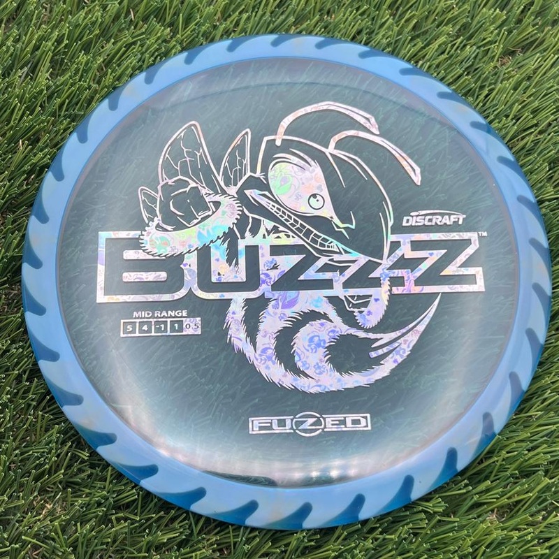 Discraft Elite Z FuZed Line with Saw Pattern Buzzz with Big Bee with Saw Blade – “Buzzzsaw” Stamp – 177g – Blue