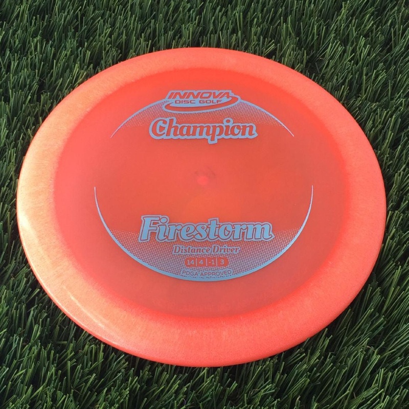 Innova Champion Firestorm with Circle Fade Stock Stamp – 149g – Translucent Orange