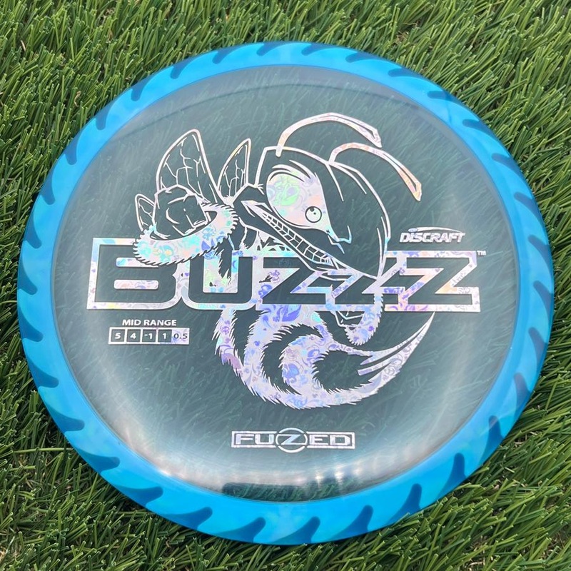 Discraft Elite Z FuZed Line with Saw Pattern Buzzz with Big Bee with Saw Blade – “Buzzzsaw” Stamp – 176.5g – Blue
