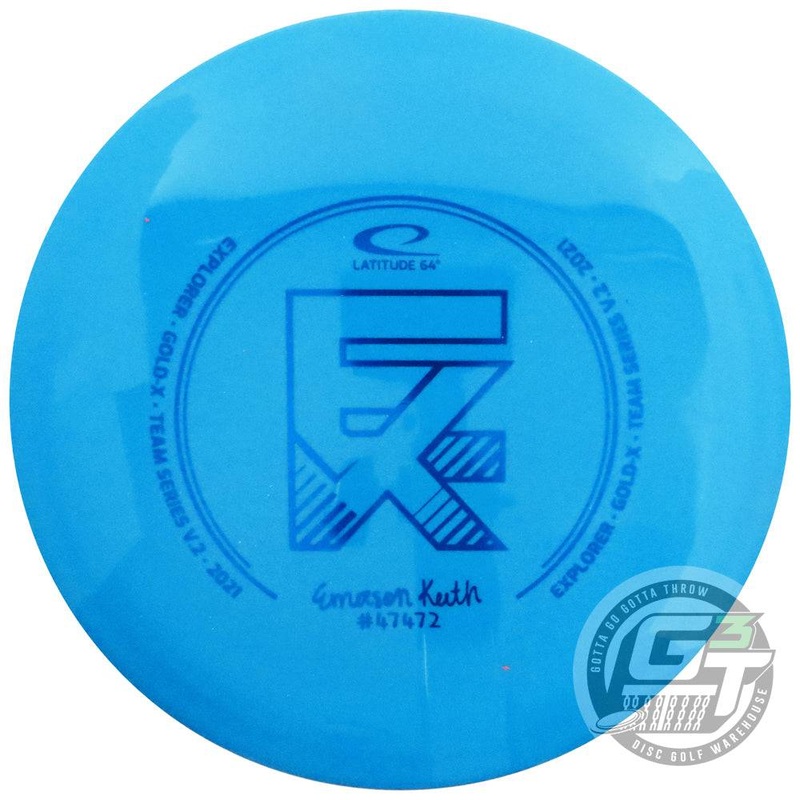Latitude 64 Limited Edition 2021 Team Series V2 Emerson Keith Gold-X Explorer Fairway Driver Golf Disc