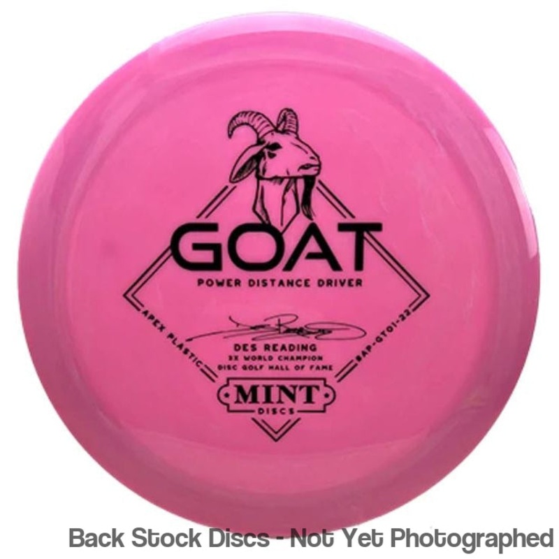 Mint Apex Goat Distance Driver with Des Reading Signature 3X World Champion Stamp [Back Stock Inventory – Disc and Stamp Color WILL VARY]