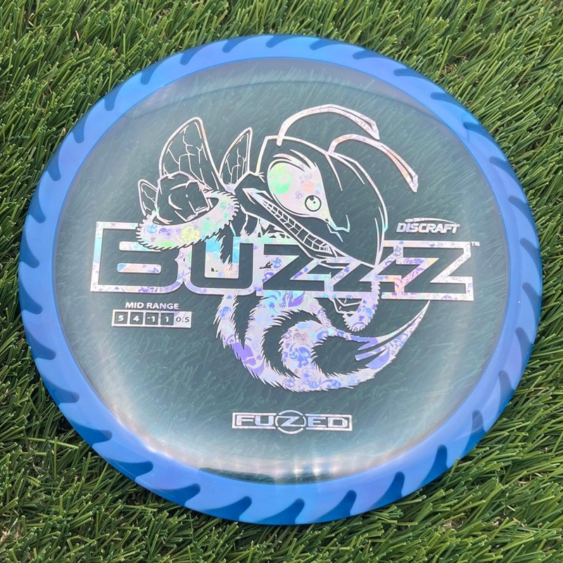 Discraft Elite Z FuZed Line with Saw Pattern Buzzz with Big Bee with Saw Blade – “Buzzzsaw” Stamp – 176.2g – Blue