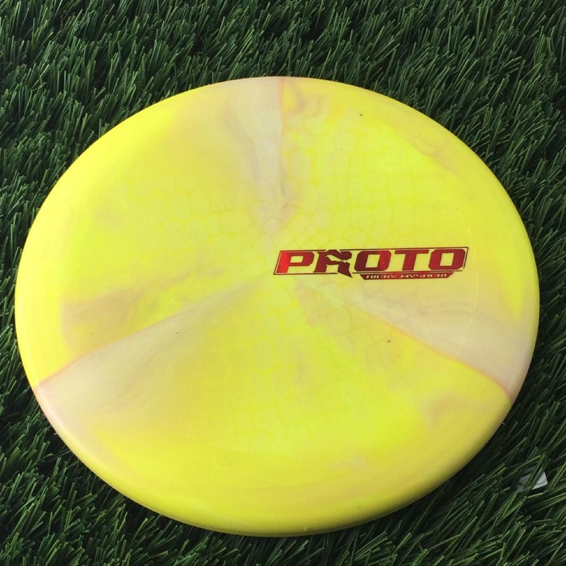 Discraft Putter Line Hard Ricky Wysocki Proto Putter with Proto Ricky Wysocki – Raptor Skin Ghost Foil Stamp – 174g – Yellow