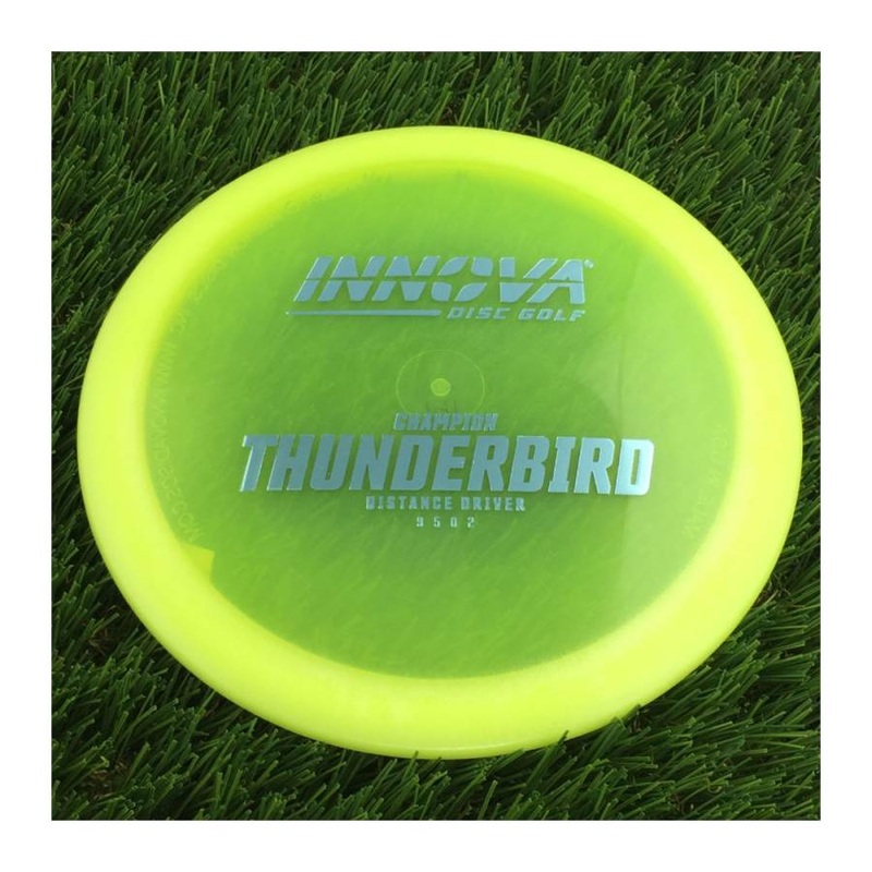 Innova Champion Thunderbird with Burst Logo Stock Stamp – 141g – Translucent Yellow