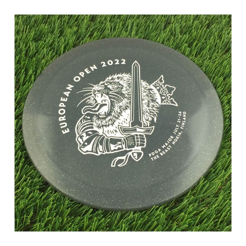 Discmania C-Line Metal Flake FD3 with European Open 2022 – The Beast – Nokia, Finland Stamp – 173g – Translucent Grey