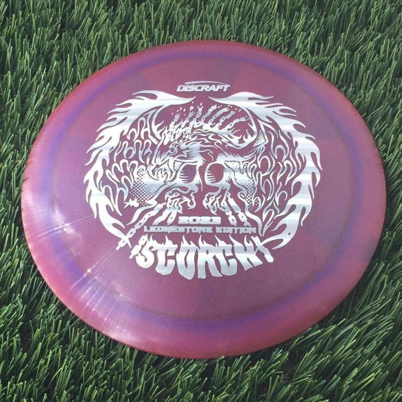 Discraft Elite Z Metallic Swirl Scorch with 2023 Ledgestone Edition – Wave 1 Stamp – 172g – Translucent Dark Pink