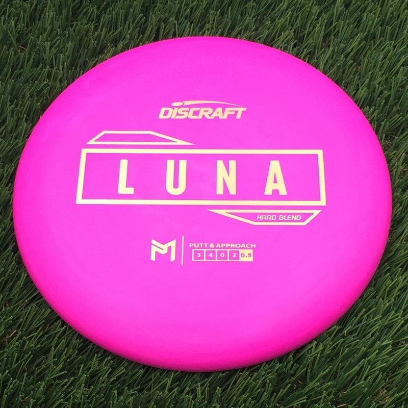 Discraft Putter Line Hard Luna with PM Logo Stock Stamp Stamp – 172g – Solid Pink