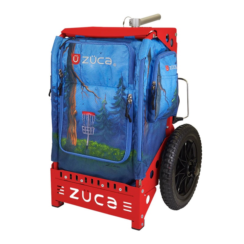 Zuca Trekker Disc Golf Cart – Red Frame With Birdie Pines Insert Bag