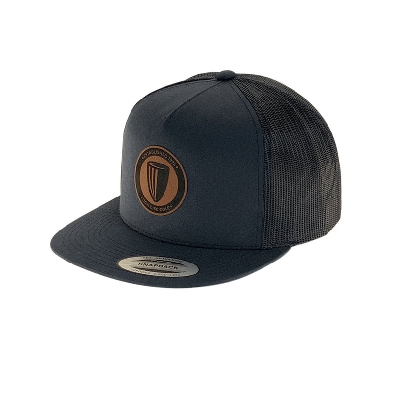 DGA Leather Patch Flat Bill Meshback Snapback Hat