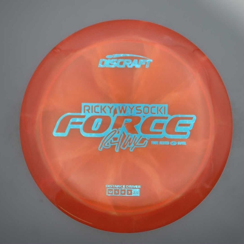 Discraft Elite Z Swirl Force with Ricky Wysocki 2025 Tour Series Stamp – 175.7g – Orange