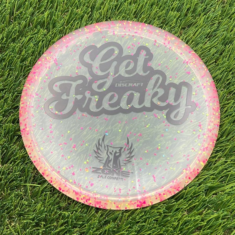 Discraft Elite Z FLX Confetti Zone with Get Freaky Dark Horse Brodie Smith Stamp – 175g – Pink