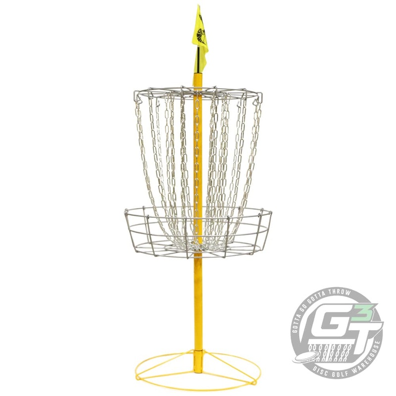 Hive Disc Golf Yellow Jacket Double Chain 24-Chain Disc Golf Basket