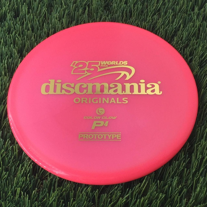 Discmania C-Line Color Glow P4 with Prototype ’25 Worlds Stamp – 175g – Neon Pink