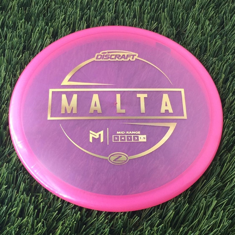 Discraft Elite Z Malta with PM Logo Stock Stamp Stamp – 172g – Translucent Pink
