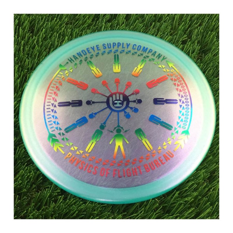Dynamic Discs Lucid Ice Glimmer EMAC Truth with HSCO Physics of Flight Bureau Assembly Line Stamp – 178g – Translucent Blue