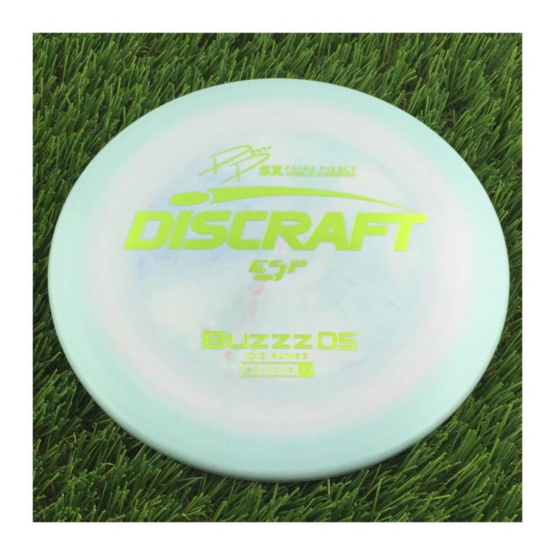 Discraft ESP BuzzzOS with PP 29190 5X Paige Pierce World Champion Stamp – 177g – Solid Light Blue