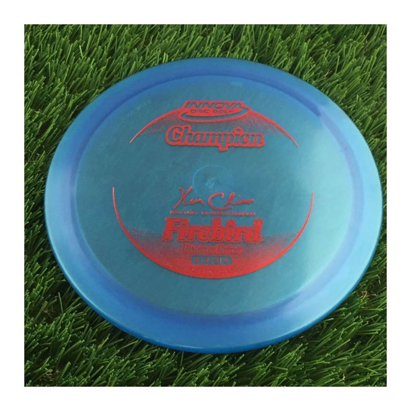 Innova Champion Firebird with Ken Climo – 12x World Champion New Stamp Stamp – 171g – Translucent Blue