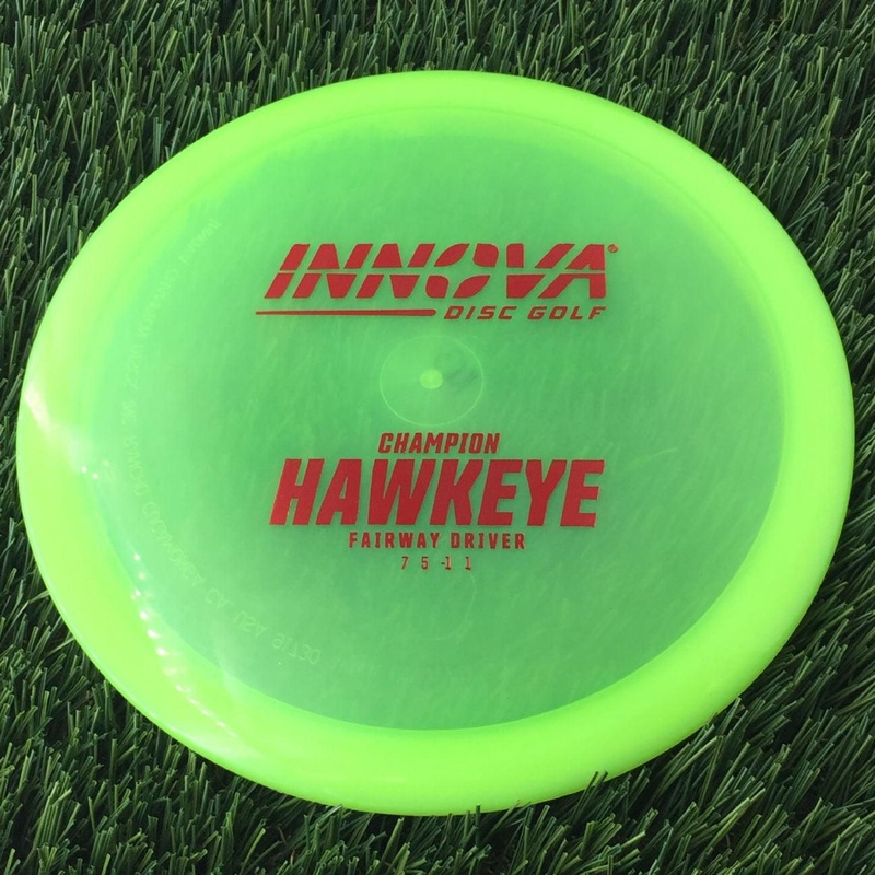 Innova Champion Hawkeye with Burst Logo Stock Stamp – 163g – Translucent Green