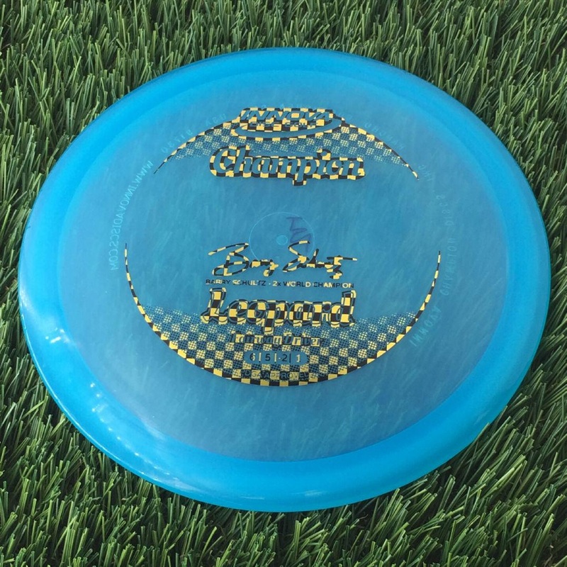 Innova Champion Leopard with Barry Schultz – 2x World Champion Signature Stamp – 172g – Translucent Blue
