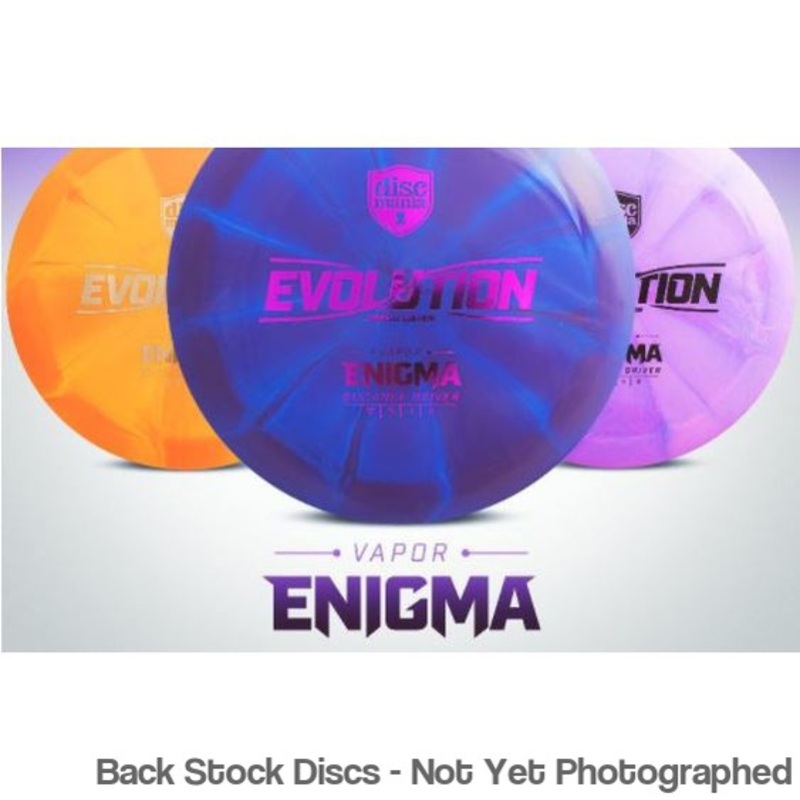 Discmania Evolution Vapor Enigma Distance Driver with Special Edition Stamp [Back Stock Inventory – Disc and Stamp Color WILL VARY]