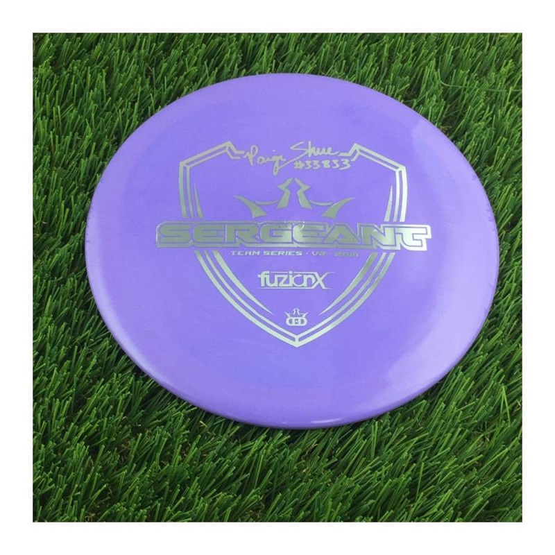 Dynamic Discs Fuzion X-Blend Sergeant with Paige Shue #33833 Team Series V2 2021 Stamp – 176g – Solid Purple