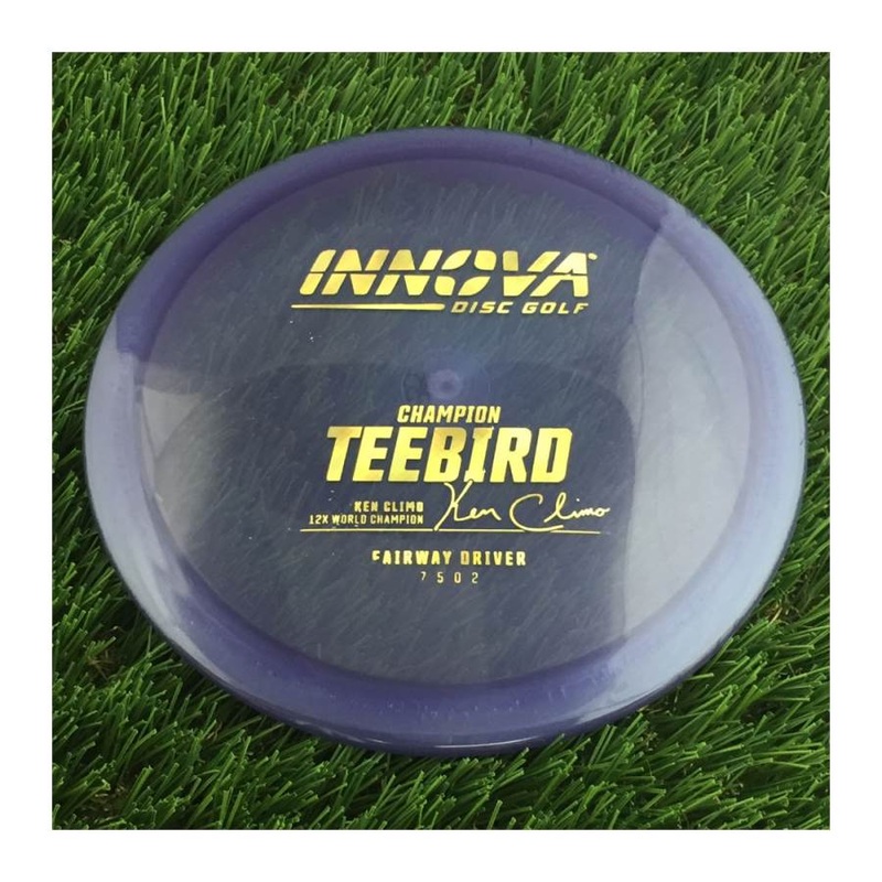 Innova Champion Teebird with Ken Climo 12x World Champion Burst Logo Stamp – 175g – Translucent Purple