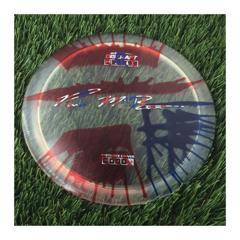 Discraft Elite Z Fly-Dyed Anax with Paul McBeth Large Signature Stamp – 174g – Translucent Flag