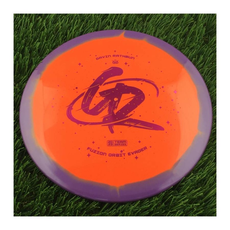 Dynamic Discs Fuzion Orbit Evader with Gavin Rathbun Space Orbit Team Series 2023 Stamp – 174g – Solid Orange