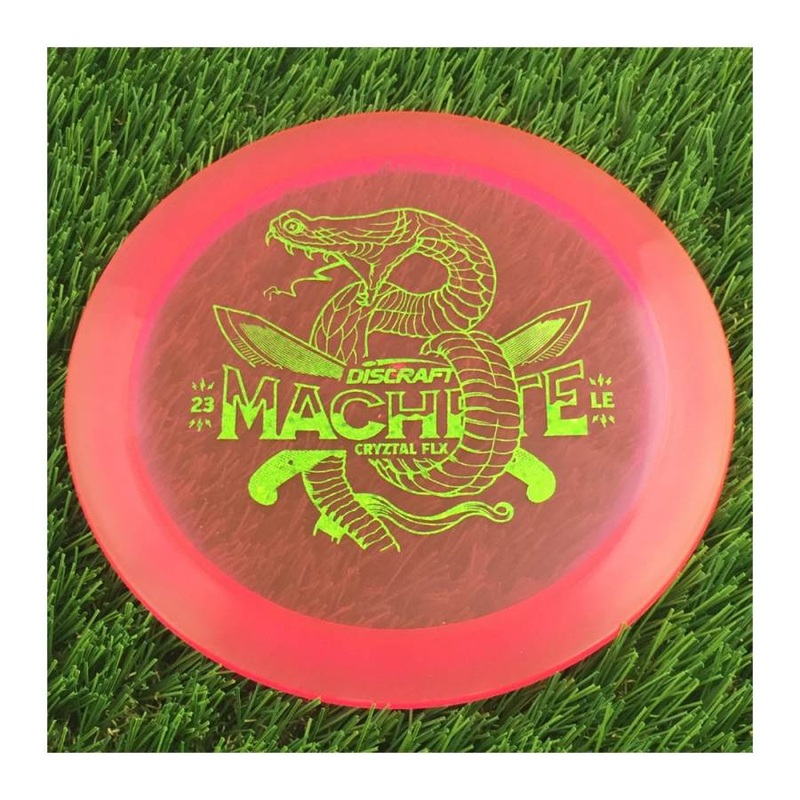 Discraft CryZtal Flx Machete with 2023 Ledgestone Edition – Wave 2 Stamp – 172g – Translucent Pink
