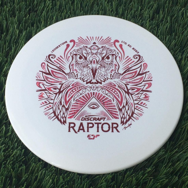 Discraft ESP Raptor with 2023 Ledgestone Edition – Wave 4 Stamp – 174g – Solid White