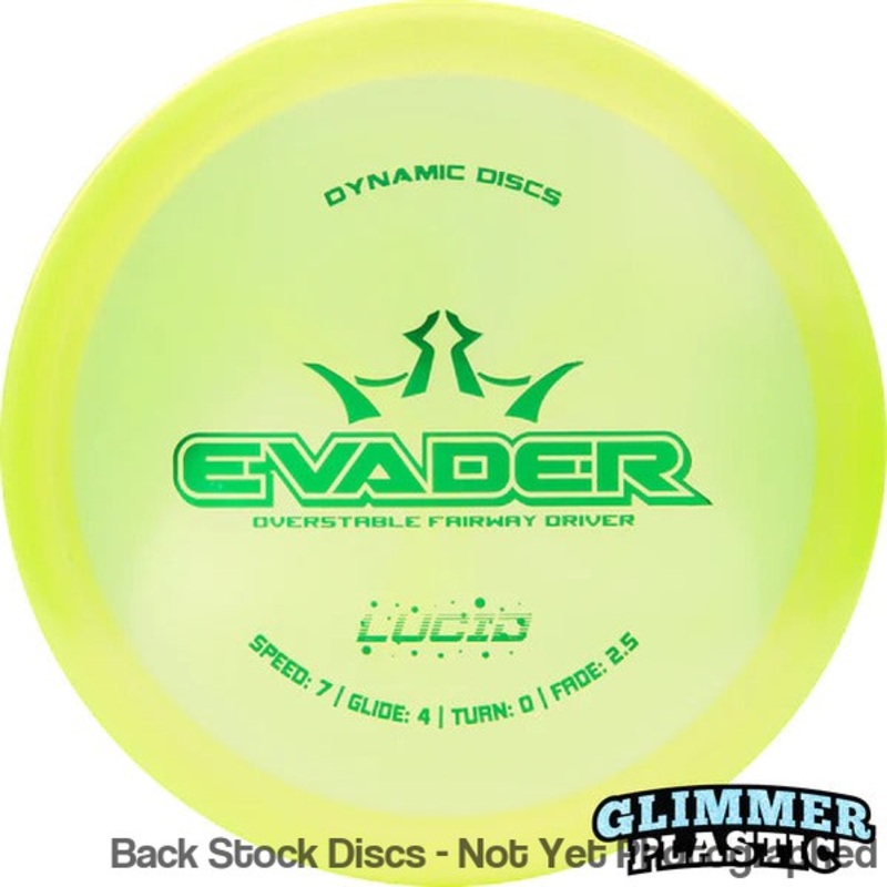 Dynamic Discs Lucid Glimmer Evader Fairway Driver (Stock Stamp) [Back Stock Inventory – Disc and Stamp Color WILL VARY]
