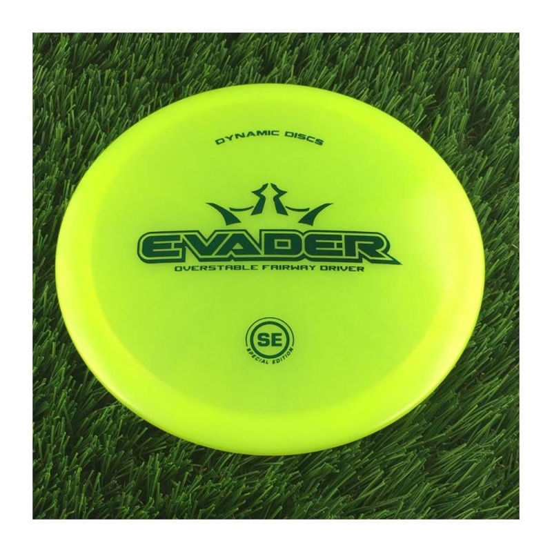 Dynamic Discs Lucid Glimmer Evader with Special Edition Stamp – 173g – Translucent Yellow