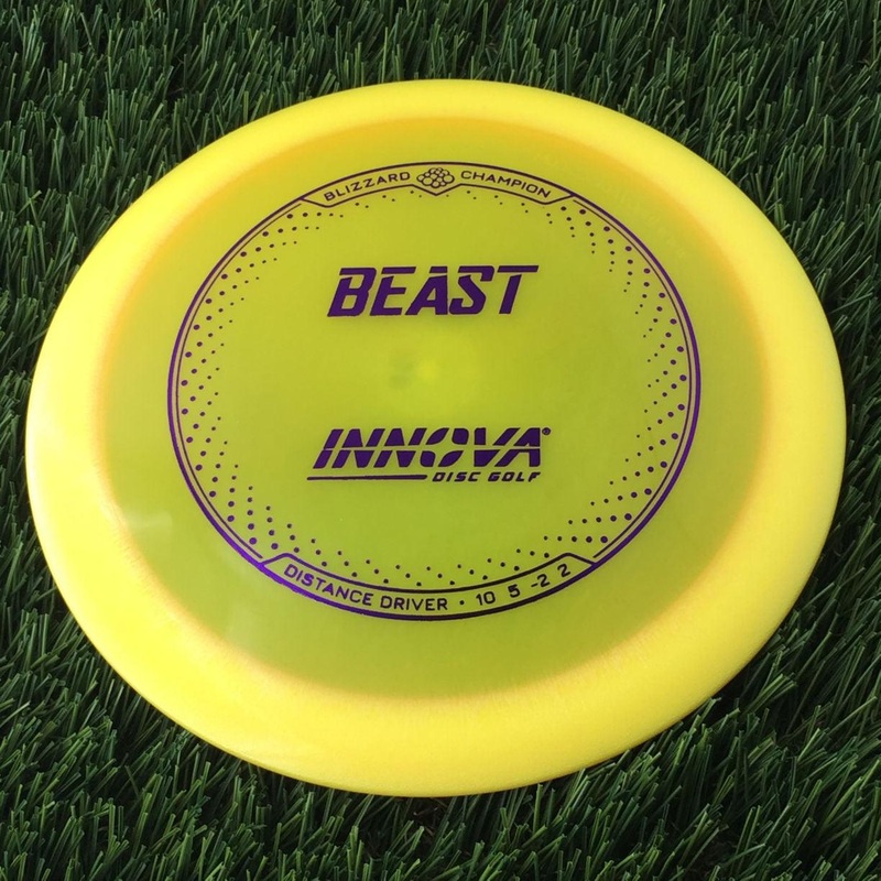 Innova Champion Blizzard Beast with Burst Logo Stock Stamp – 138g – Translucent Orangish Yellow