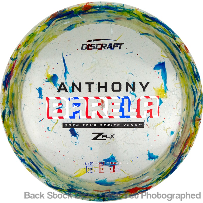 Discraft Jawbreaker Z FLX Venom Distance Driver with Anthony Barela 2024 Tour Series Stamp [Back Stock Inventory – Disc and Stamp Color WILL VARY]