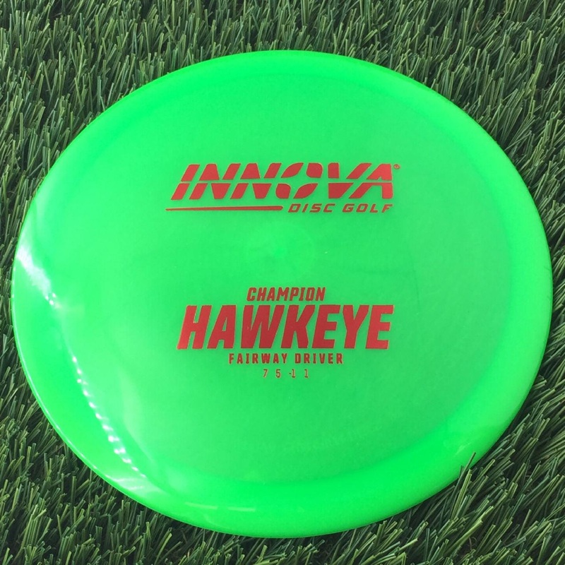 Innova Champion Hawkeye with Burst Logo Stock Stamp – 171g – Translucent Green