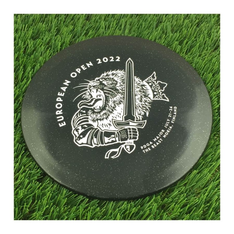 Discmania C-Line Metal Flake FD3 with European Open 2022 – The Beast – Nokia, Finland Stamp – 175g – Translucent Black