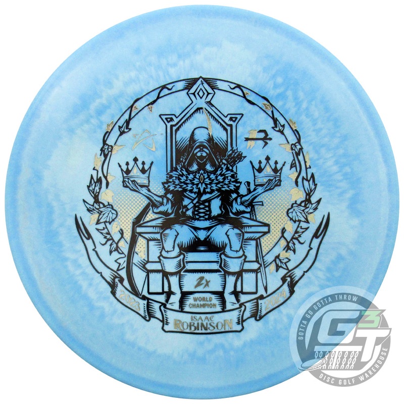 Prodigy Limited Edition Isaac Robinson 2024 PDGA World Champion Commemorative 2X Tyrant’s Fall Stamp Special Blend A2 Approach Midrange Golf Disc