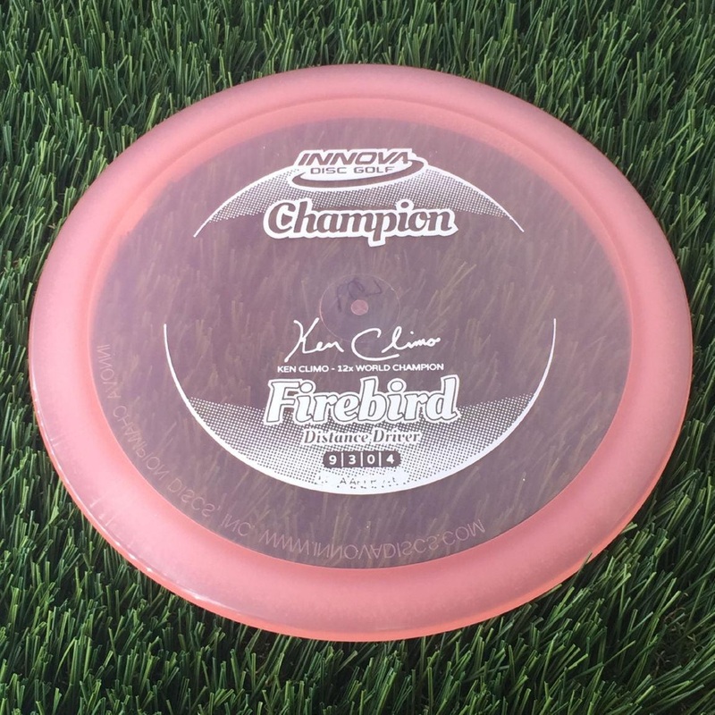 Innova Champion Firebird with Ken Climo – 12x World Champion New Stamp Stamp – 167g – Translucent Pink