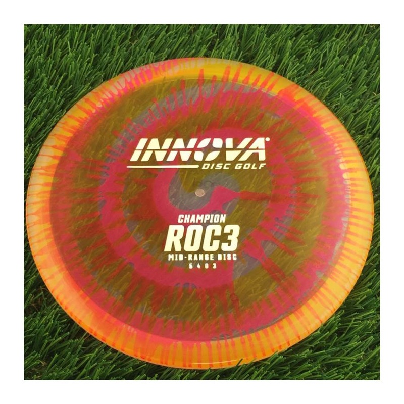Innova Champion I-Dye Roc3 with Burst Logo Stock Stamp – 176g – Translucent Dyed