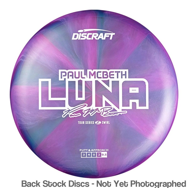 Discraft Elite Z Swirl Luna Putter with Paul McBeth 2025 Tour Series Stamp [Back Stock Inventory – Disc and Stamp Color WILL VARY]