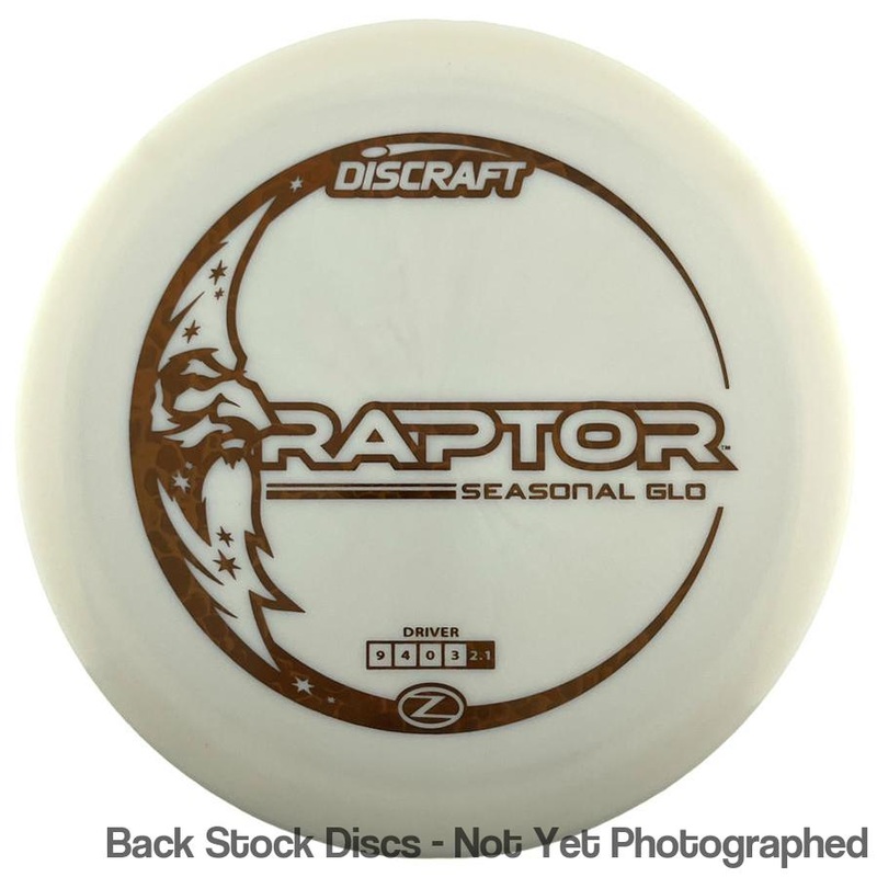 Discraft Seasonal Glow Elite Z Raptor Distance Driver (Stock Stamp) [Back Stock Inventory – Disc and Stamp Color WILL VARY]