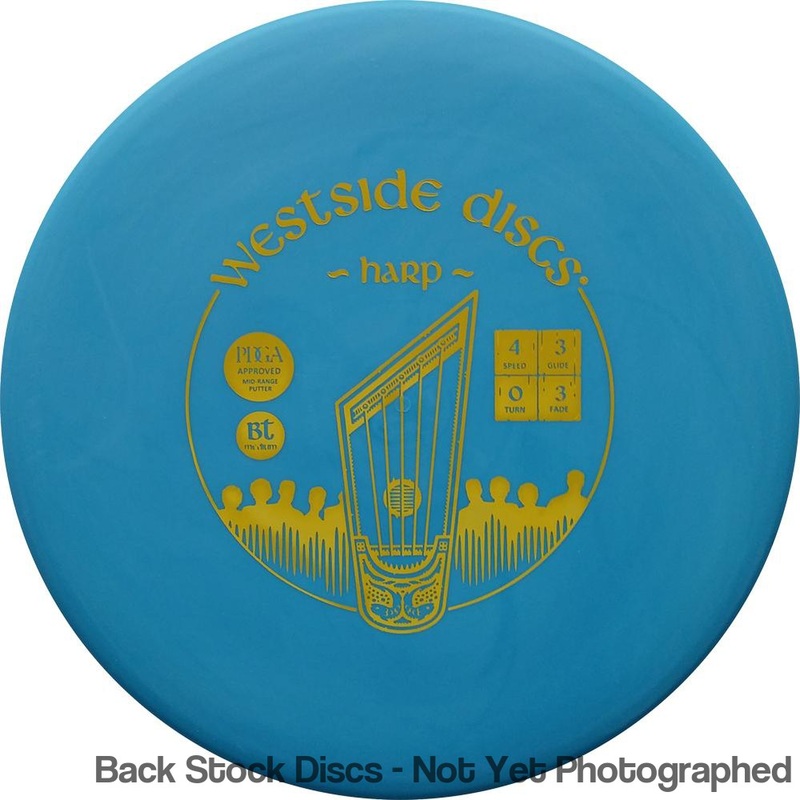 Westside BT Medium Harp Putter (Stock Stamp) [Back Stock Inventory – Disc and Stamp Color WILL VARY]